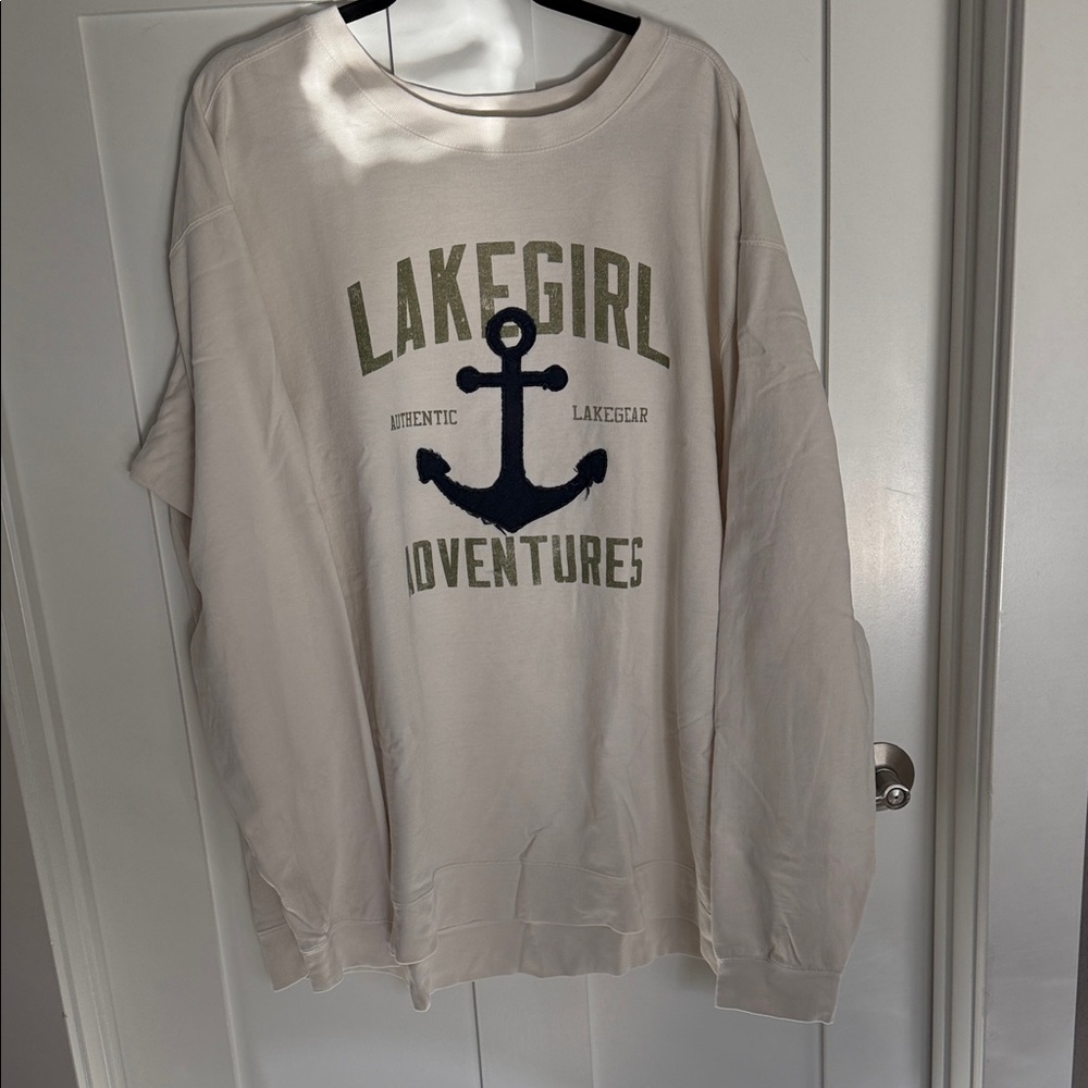 Lakegirl Adventures Cream Sweatshirt